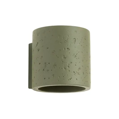 Kinkiet ORBIS beton zielona oliwka + 1X Żarówka LED G9 4000K 3W 302lm
