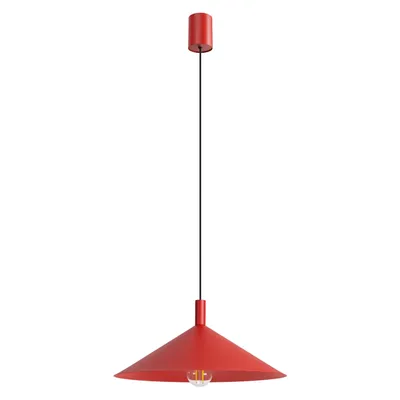 Lampa wisząca NOX 40 czerwona + 1X Żarówka LED E27 4000K Zimna 7,5W 690lm