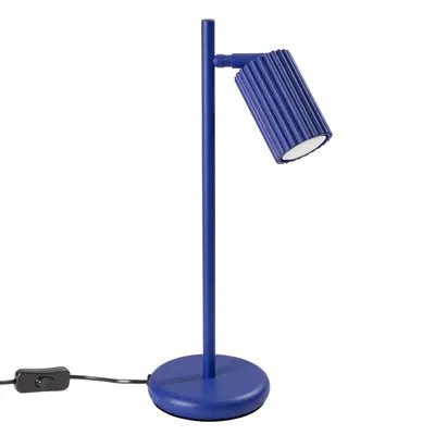 Lampa biurkowa KARBON ultramaryna + 1X Żarówka LED GU-10 4000K Zimna 7W 530lm