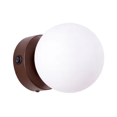 Kinkiet YOLI 1 brązowy z włącznikiem + 1X Żarówka LED G9 3000K Ciepła 3W 192lm