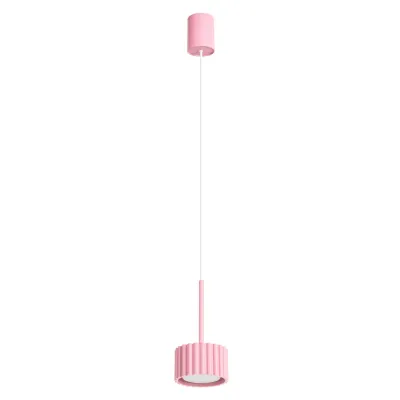 Lampa wisząca AURA 1 różowa Gx53 + 1X Żarówka LED GX53 3000K 8W 720lm