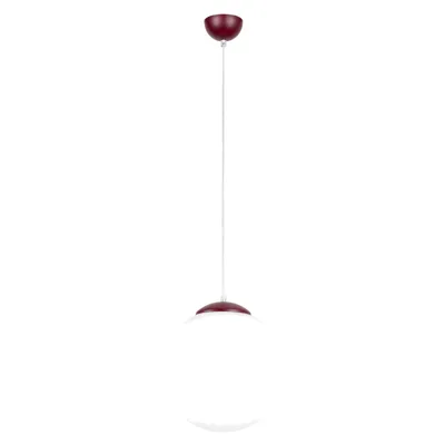 Lampa wisząca UGO 30 burgund + 1X Żarówka LED E27 3000K Ciepła 7,5W 620lm