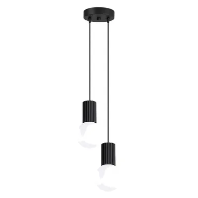 Lampa wisząca HALO 2P czarna + 2X Żarówka LED G9 3000K Ciepła 3W 192lm