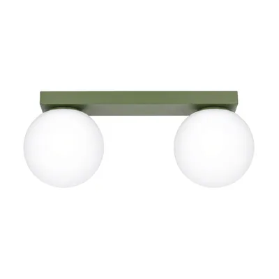 Plafon YOLI 2 zielona oliwka + 2X Żarówka LED G9 4000K Zimna 3W 204lm
