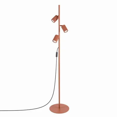 Lampa podłogowa KARBON 3 ochra czerwona