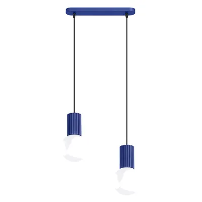 Lampa wisząca HALO 2L ultramaryna + 2X Żarówka LED G9 4000K Zimna 3W 204lm