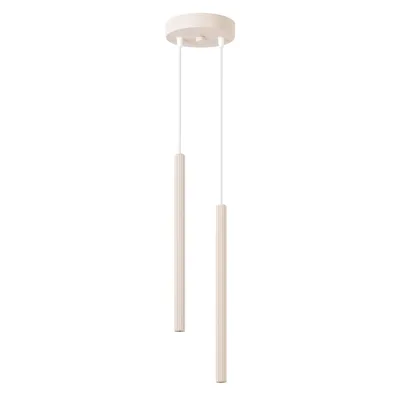 Lampa wisząca ARCHE 2P beżowa + 2X Żarówka LED G9 4000K Zimna 3W 204lm