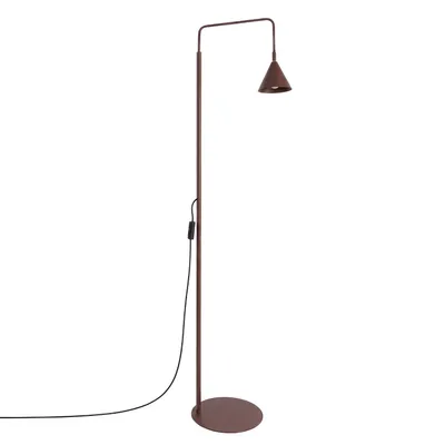 Lampa podłogowa NOX brązowa + 1X Żarówka LED E14 3000K Ciepła 7,5W 620lm