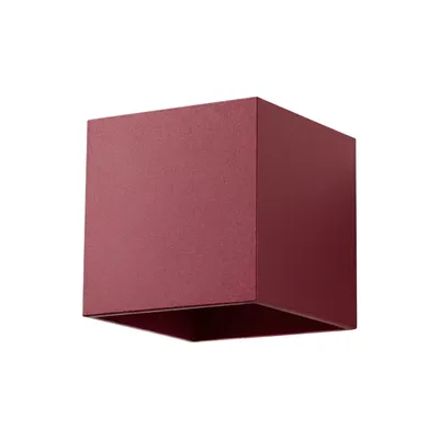 Kinkiet QUAD 1 burgund + 1X Żarówka LED G9 3000K Ciepła 3W 192lm
