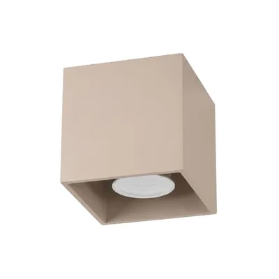Plafon QUAD 1 taupe + 1X Żarówka LED GU-10 4000K Zimna 7W 530lm