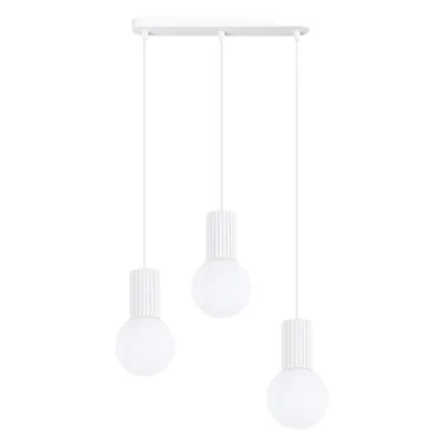 Lampa wisząca HALO 3L biała + 3X Żarówka LED G9 3000K Ciepła 3W 192lm