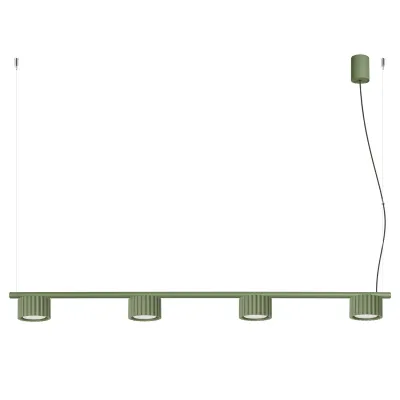 Żyrandol AURA 4 zielona oliwka Gx53 + 4X Żarówka LED GX53 4000K 8W 720lm