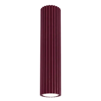 Plafon KARBON 30 burgund + 1X Żarówka LED GU-10 3000K Ciepła 7W 510lm