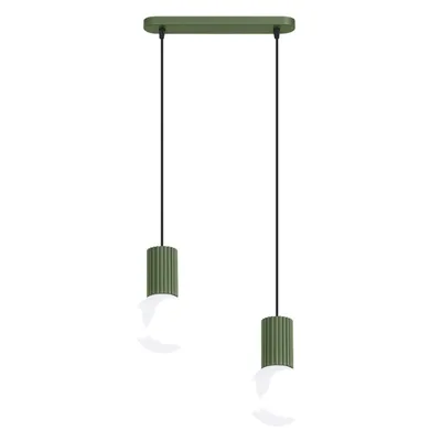 Lampa wisząca HALO 2L zielona oliwka
