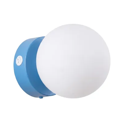 Kinkiet YOLI 1 błękitny z włącznikiem + 1X Żarówka LED G9 3000K Ciepła 3W 192lm