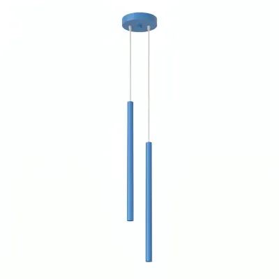 Lampa wisząca PASTELO 2 błękitna + 2X Żarówka LED G9 4000K Zimna 3W 204lm