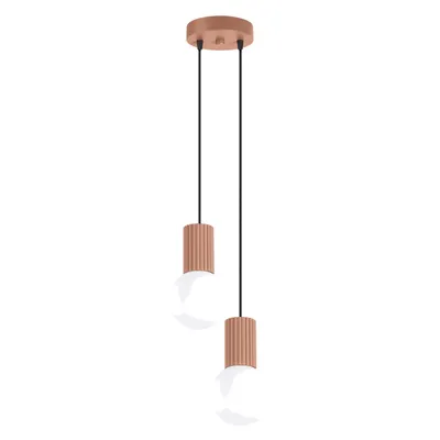 Lampa wisząca HALO 2P mocca + 2X Żarówka LED G9 4000K Zimna 3W 204lm