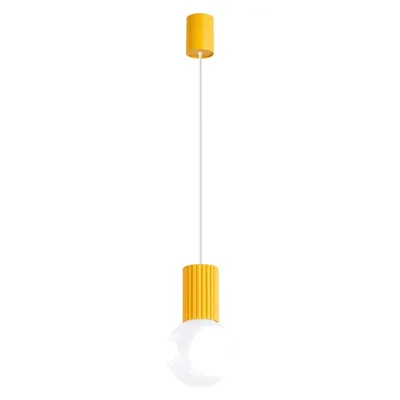 Lampa wisząca HALO 1 żółta + 1X Żarówka LED G9 4000K Zimna 3W 204lm