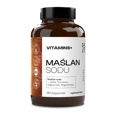 Maślan sodu 500mg - 180 kapsułek Na jelita i trawienie