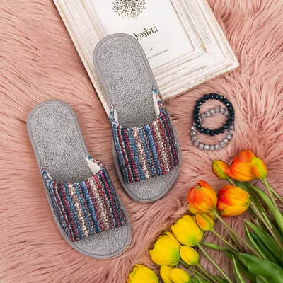 Kapcie damskie Natural Style NS-074 Szare