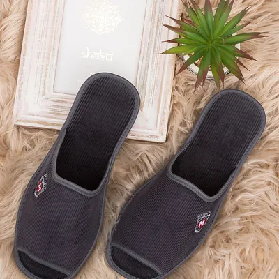 Kapcie męskie Natural Style NS-252 Szare