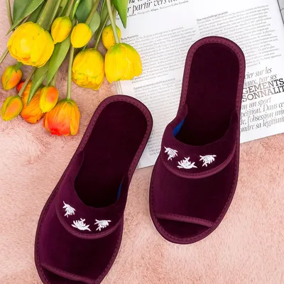 Kapcie damskie Natural Style NS-054 Purpurowe