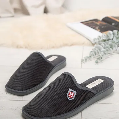 Kapcie męskie Natural Style NS-251 Szare