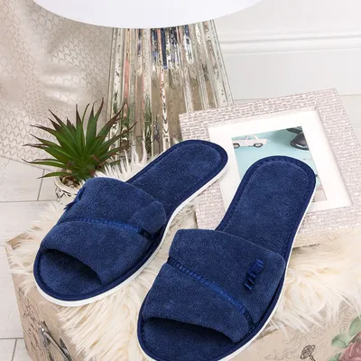 Kapcie damskie Natural Style NS-041 Niebieskie