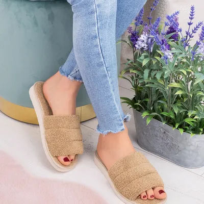 Kapcie damskie Natural Style NS-047 Beżowe