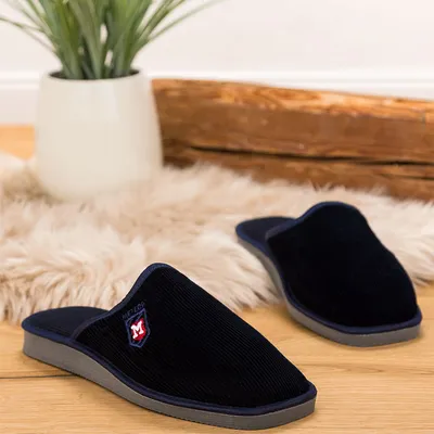 Kapcie męskie Natural Style NS-251 Granatowe