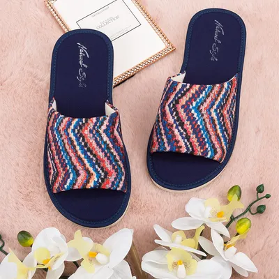 Kapcie damskie Natural Style NS-090 Granatowy