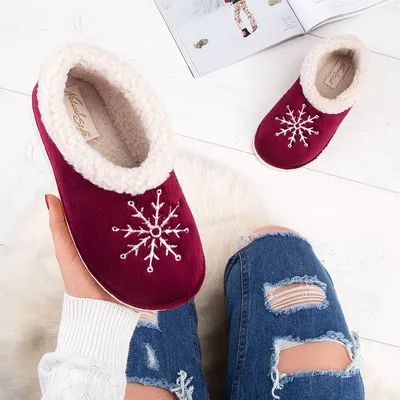 Kapcie damskie Natural Style NS-083 Bordo
