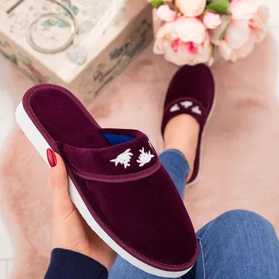 Kapcie damskie Natural Style NS-059 Purpurowe