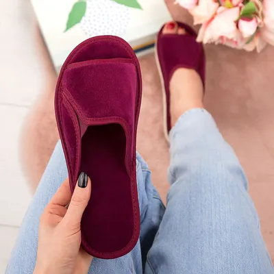 Kapcie damskie Natural Style NS-025 Purpurowe