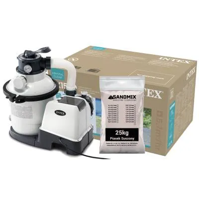 Pompa piaskowa do basenu 3500 L/h + piasek - Intex 26642