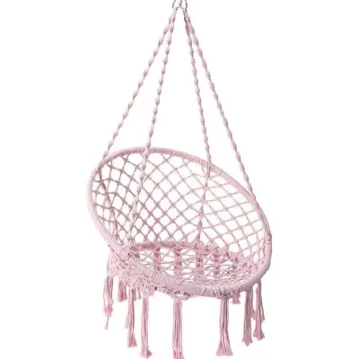 Fotel wiszący, krzesło brazylijskie, kosz, huśtawka, hamak | do 120 kg | DY-A003-PINK