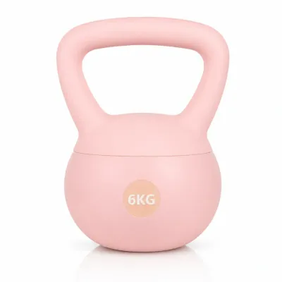 Kettlebell 6 kg miękki do ćwiczeń | Odważnik treningowy z wypełnieniem piaskowym i uchwytem | Do treningu siłowego, fitness i ogólnorozwojowego | FTP
