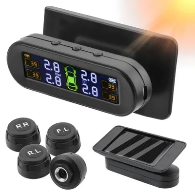 Solarny system TPMS | 4 czujniki ciśnienia powietrza w oponach oraz temperatury opon | TPMS-H1-1