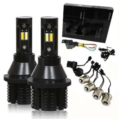 DRL 2w1 z kierunkowskazem | Żarówki 12 SMD ZES High Power | Światła LED do jazdy dziennej | AUTOMAT | F2-ZES-12