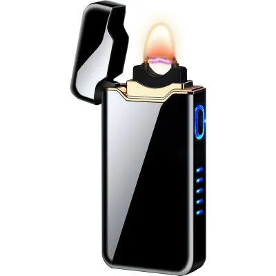 Nowoczesna zapalniczka plazmowa | Elektryczna zapalniczka ładowana przez USB | JL-818-BLACK