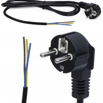 3M Kabel zasilający 230V z wtyczką | PWC-3M-BLACK