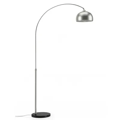 Srebrna lampa podłogowa 215 cm | Nowoczesne oświetlenie | Metalowa lampa stojąca | DYT-L90S-SILVER