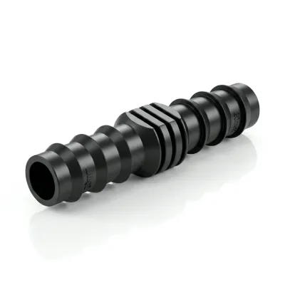 Złączka wciskana PE 20 mm x 20 mm | Łącznik prosty do rur PE i linii kroplującej | Zestaw 10 szt.| AGC-45-20MM-BK