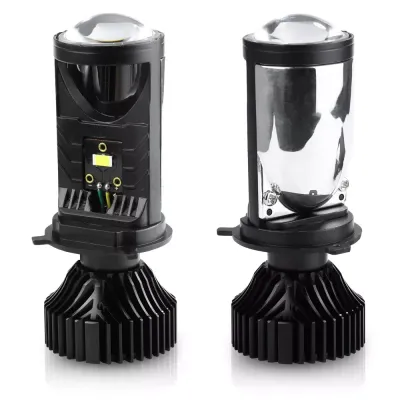 Zestaw projektorów H4 mini Bi-LED do lamp bezsoczewkowych | 70W, 8000lm, 5500K, IP65 | Y6D