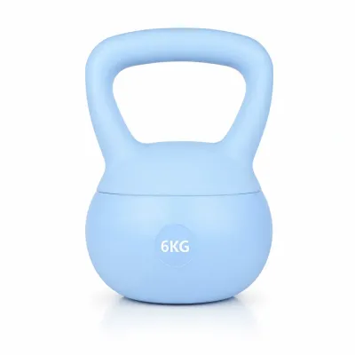 Kettlebell 6 kg miękki do ćwiczeń | Odważnik treningowy z wypełnieniem piaskowym i uchwytem | Do treningu siłowego, fitness i ogólnorozwojowego | FTP