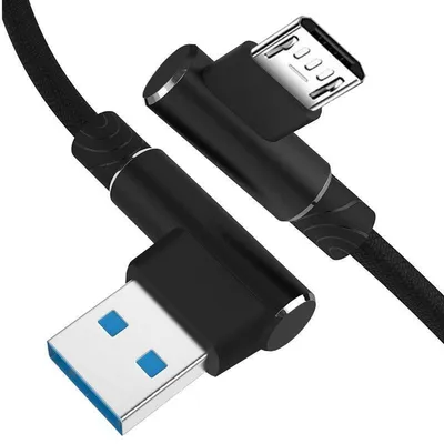 Micro-USB 2M | Kątowy kabel USB do ładowania telefonu | Quick Charge 3.0 2.4A | AM30