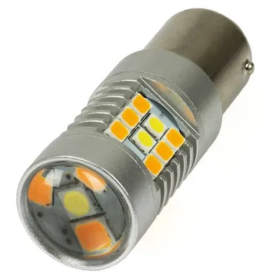 Żarówka samochodowa LED 28 SMD 2835 Biały + Pomarańczowy