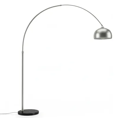 Srebrna lampa podłogowa 210 cm | Nowoczesne oświetlenie | Metalowa lampa stojąca | DYT-L170B