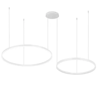 Dwuczęściowa Nowoczesna lampa wisząca | LED | Biała | RLK-C02-50W-W