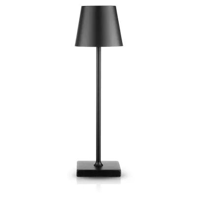 Lampka stołowa LED 38 cm | Bezprzewodowa lampka nocna | Dotykowa lampka do hotelu, restauracji | HJA20-BLACK